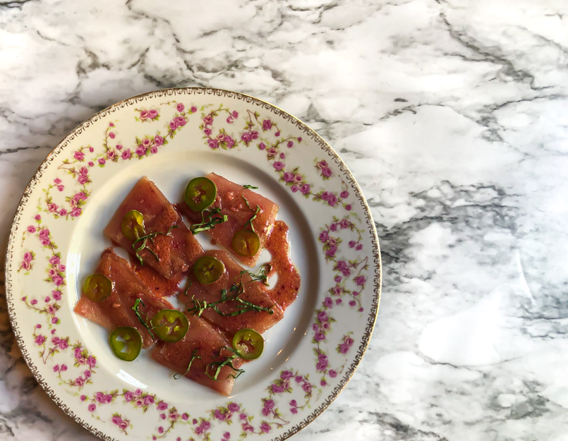 Pourhouse's BC Albacore Tuna Crudo